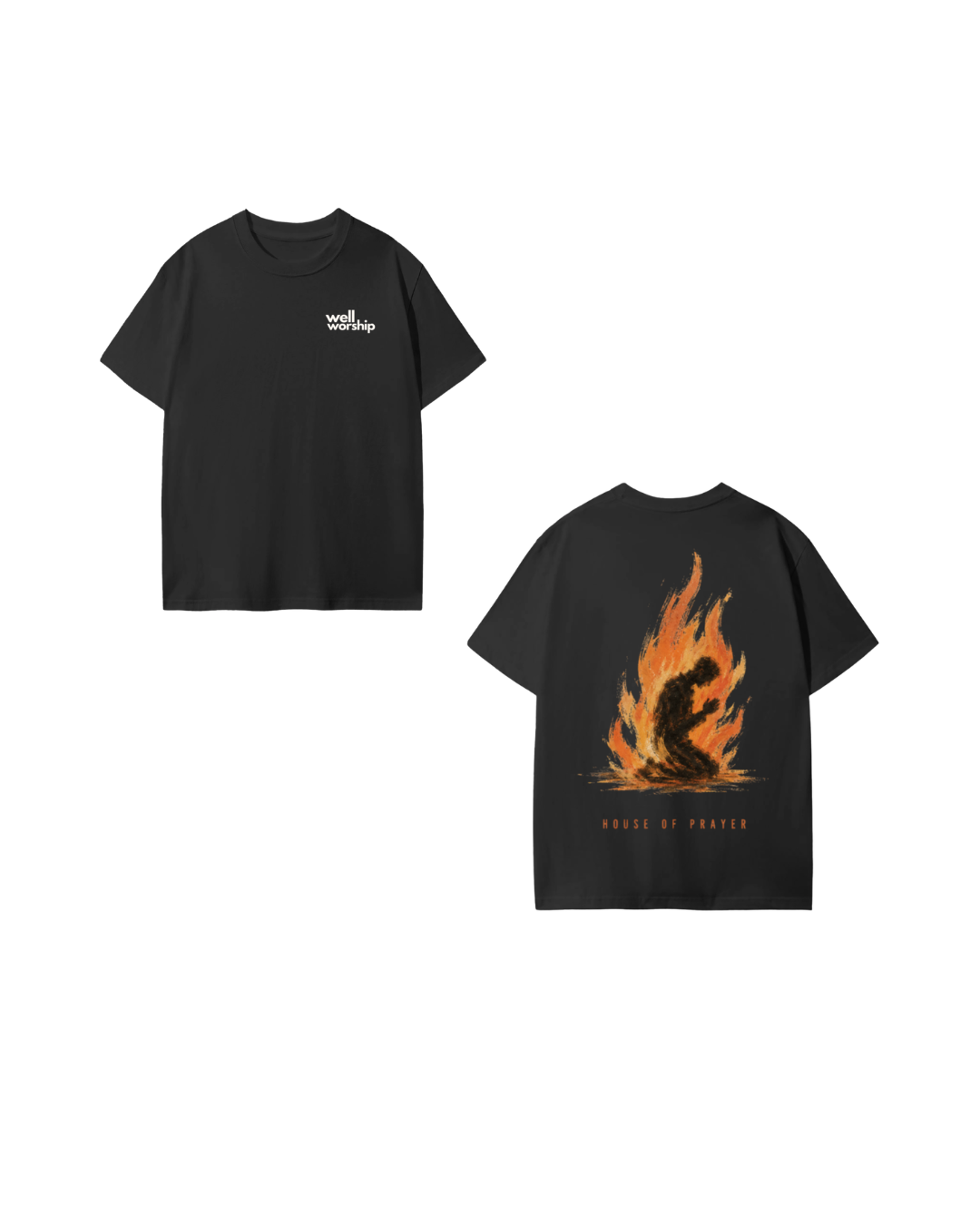 House of Prayer t-shirt, front and back